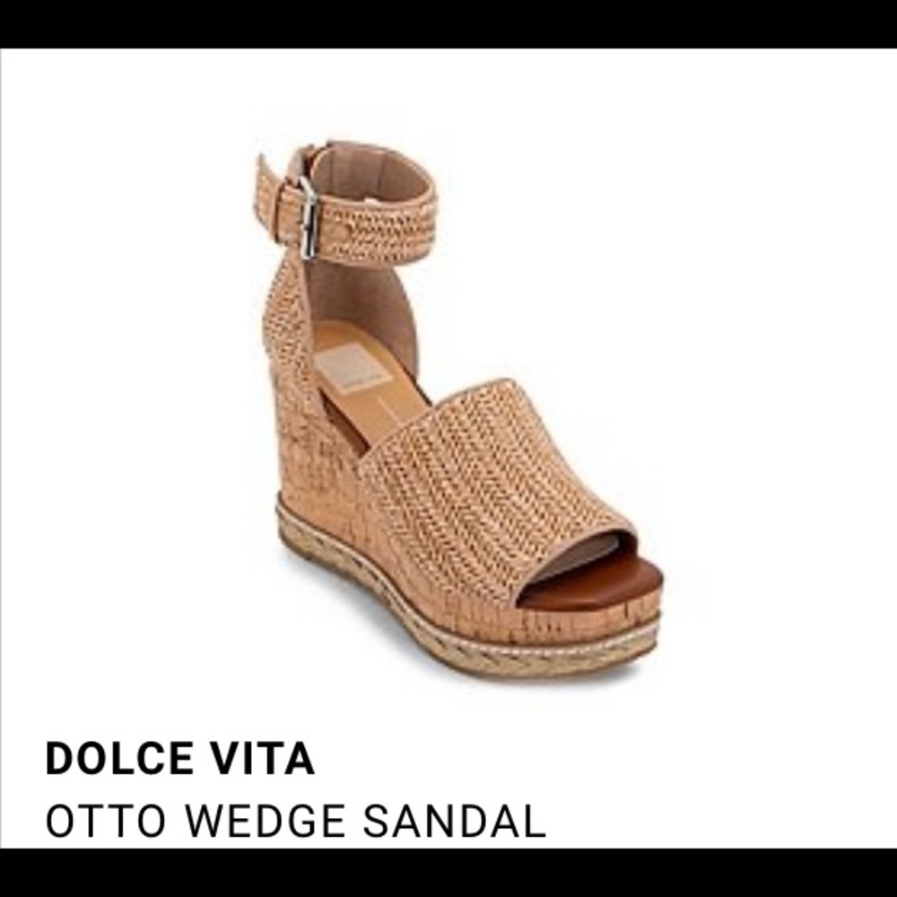 Dolce Vita Otto Wedge Sandal; Size: 7; Natural Raffia; New with Box